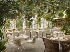 Jardín del comedor al aire libre