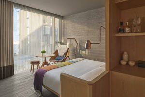 king guest room with 